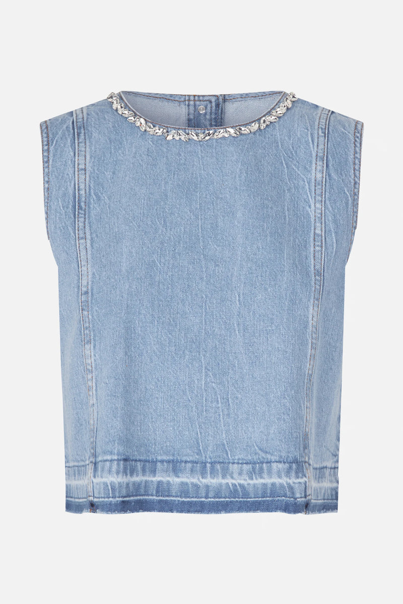 Medine Top light denim