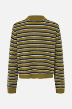 Cori Sweater ivy green stripe