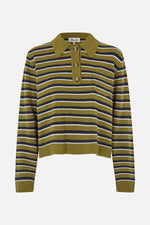 Cori Sweater ivy green stripe