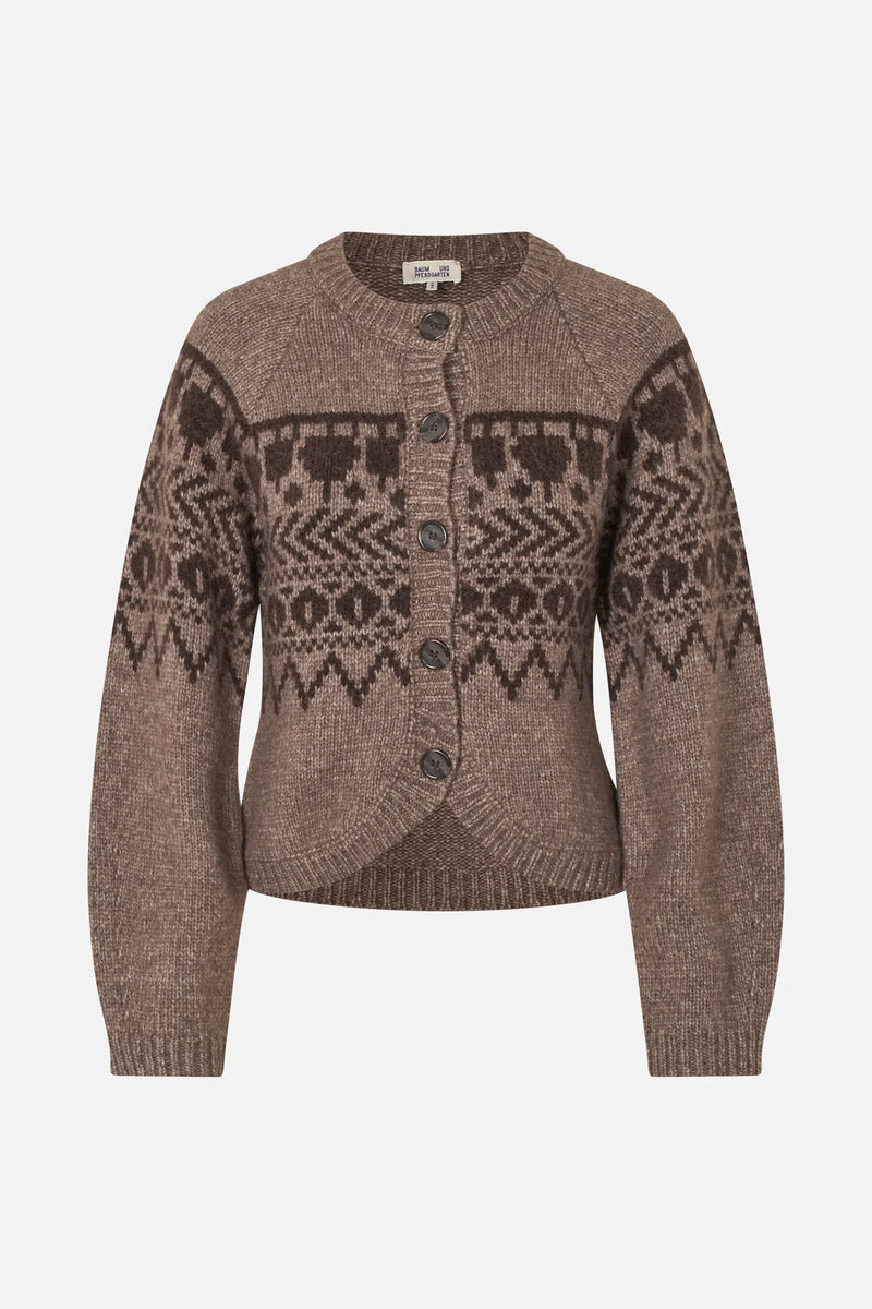 Colin Cardigan brown fair isle