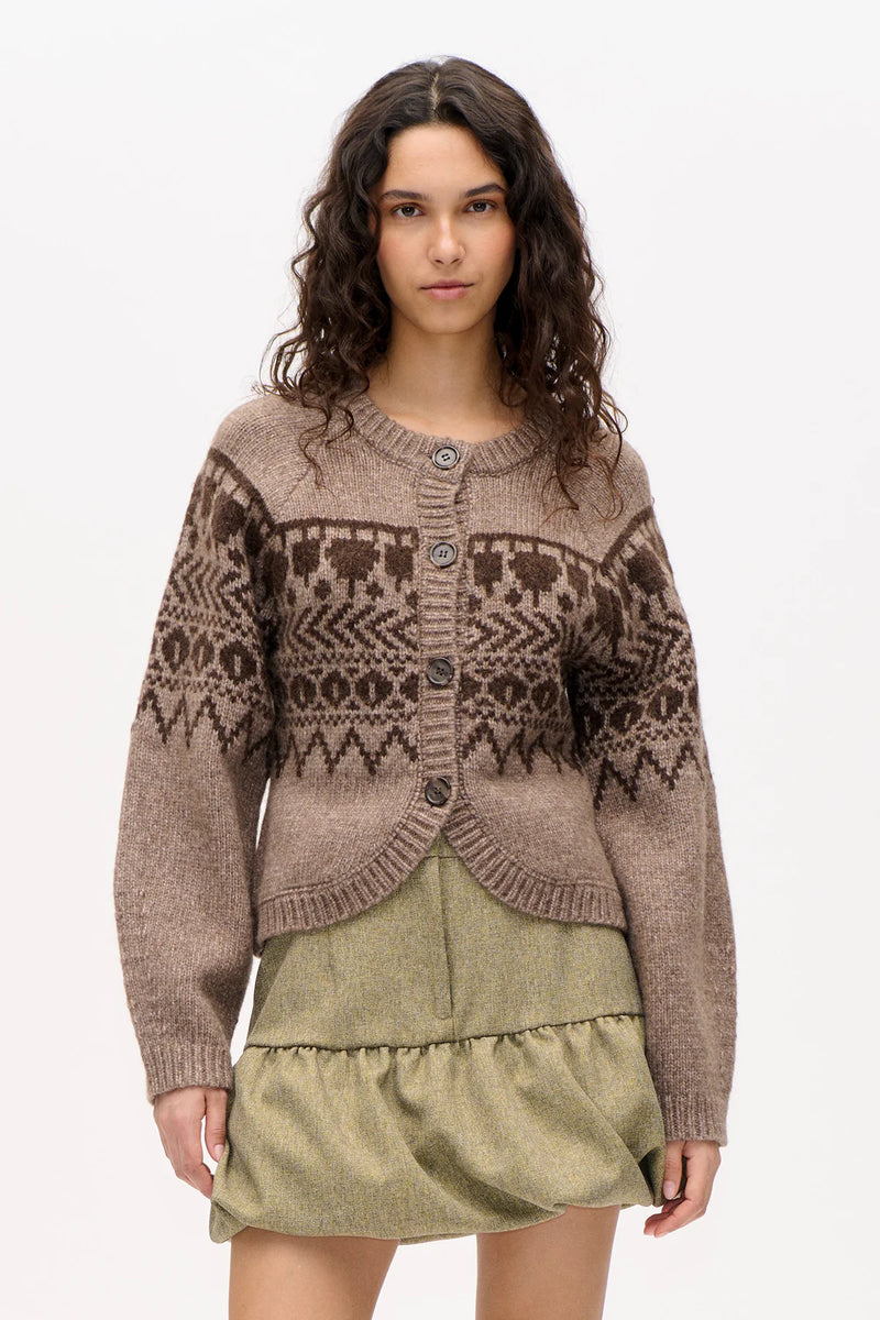 Colin Cardigan brown fair isle