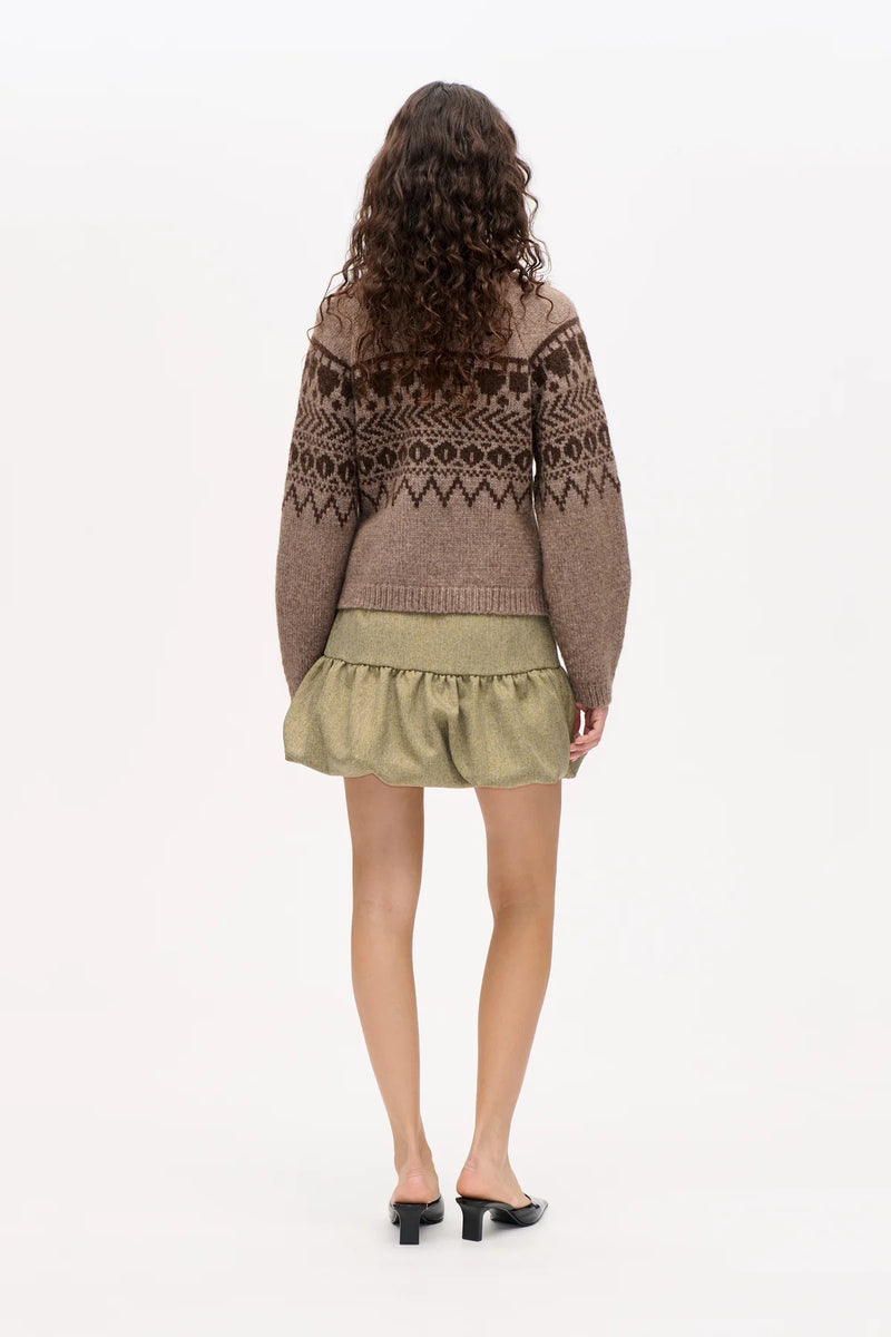 Colin Cardigan brown fair isle