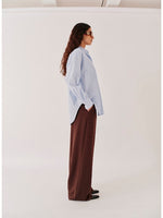 Zelda wide Pants brown/slim white