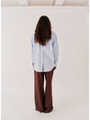 Zelda wide Pants brown/slim white