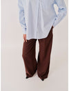 Zelda wide Pants brown/slim white