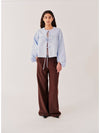 Claire tie Blouse light blue