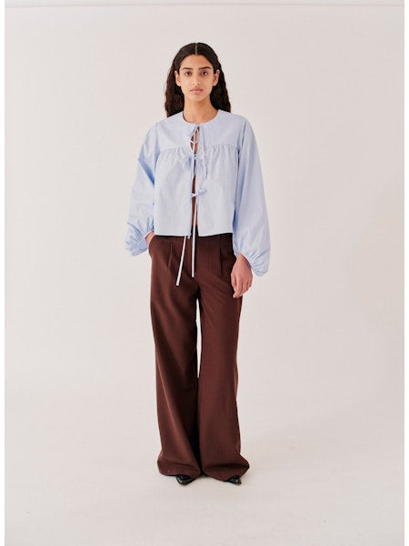 Claire tie Blouse light blue