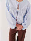 Claire tie Blouse light blue