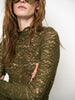 Irony Spitzen-Rollkragentop moss olive