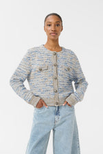 Cannie Cardigan blue/white