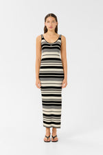 Stela Dress black/birch stripe