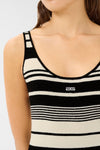 Stela Dress black/birch stripe