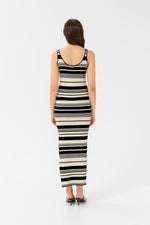 Stela Dress black/birch stripe