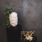 Vase "FUCK" Keramik beige