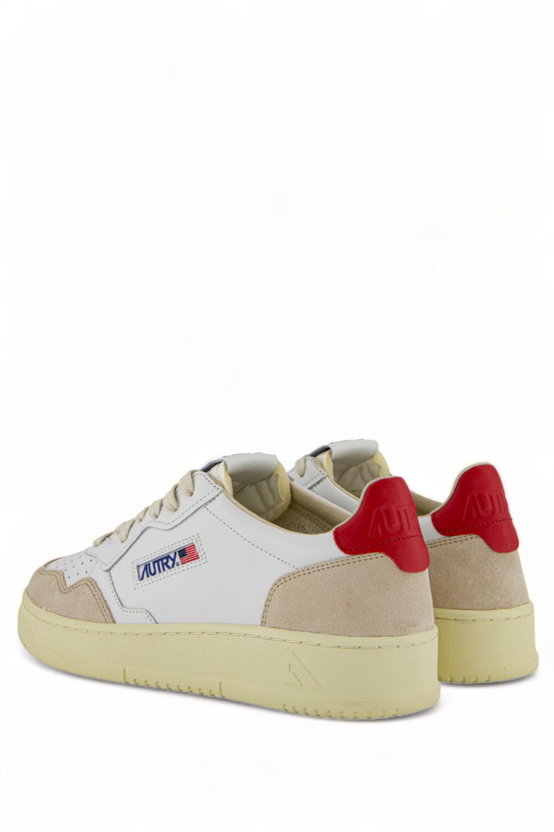 Autry Womens Medalist Sneaker suede white/red