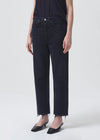 90´s crop mid rise straight Jeans in tar