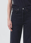 90´s crop mid rise straight Jeans in tar