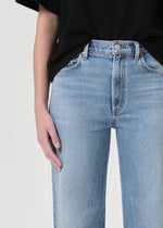 Harper Denim mid rise relaxed straight in flash