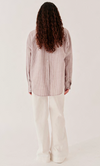 Steele Oversized Shirt brown/white stripe