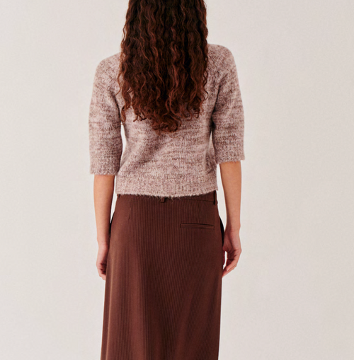 Verona Tee pastel pink/choco