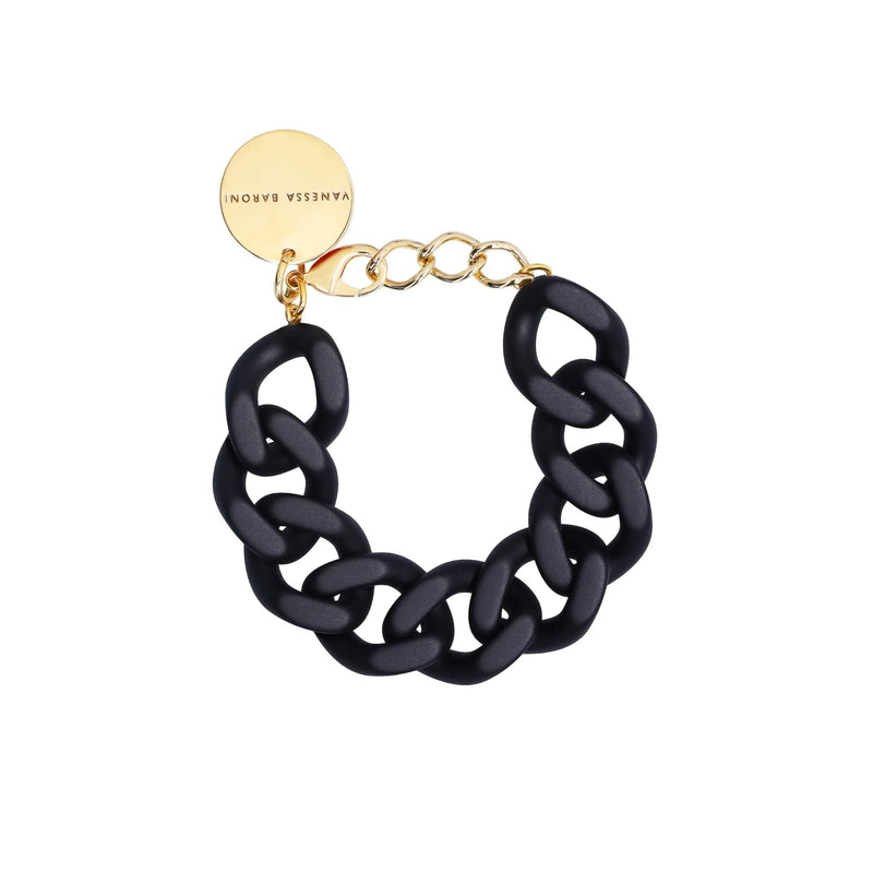 Flat Chain Bracelet matt black
