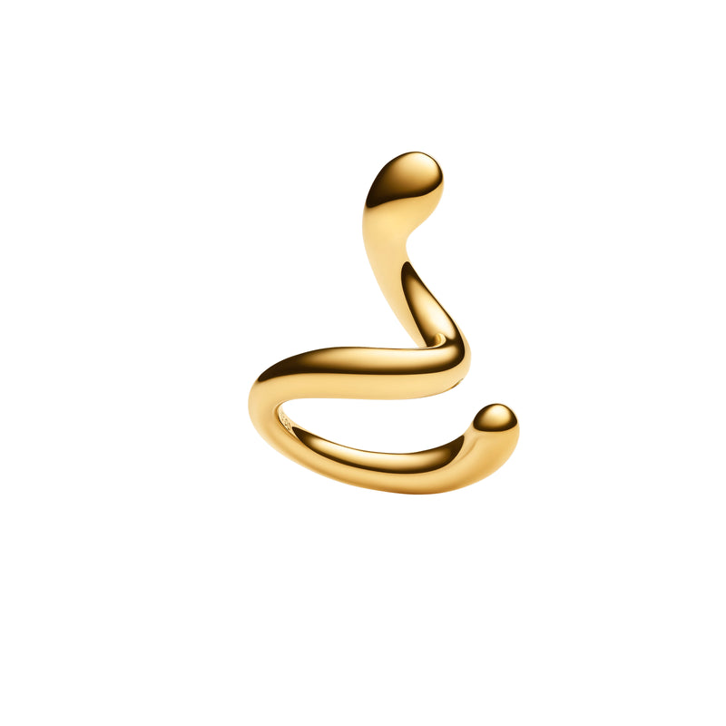 Coil Whirl Ear Cuff gold