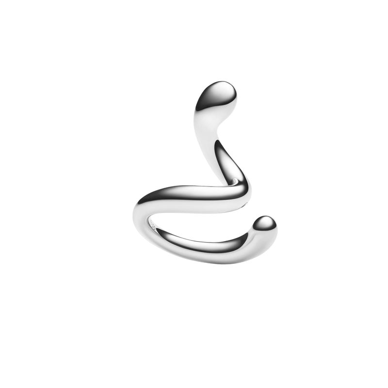 Coil Whirl Ear Cuff silber