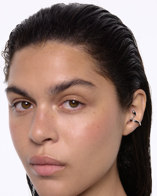 Coil Whirl Ear Cuff silber