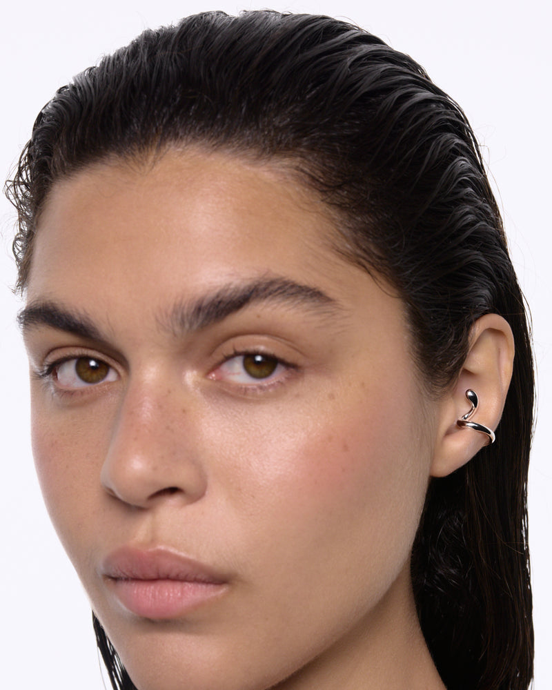 Coil Whirl Ear Cuff silber