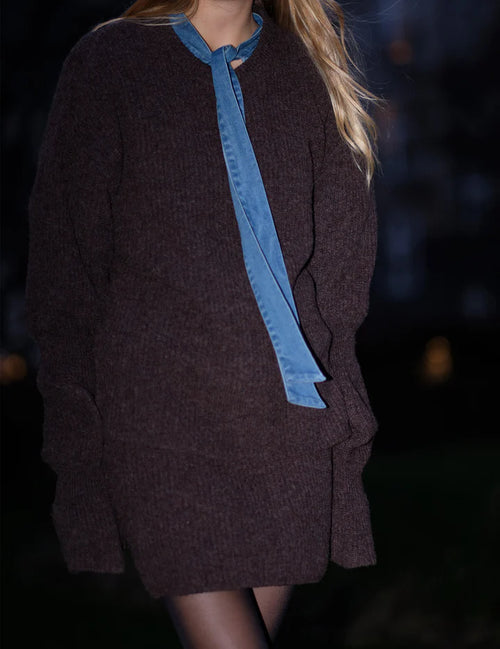 Carmen Drape Knit espresso