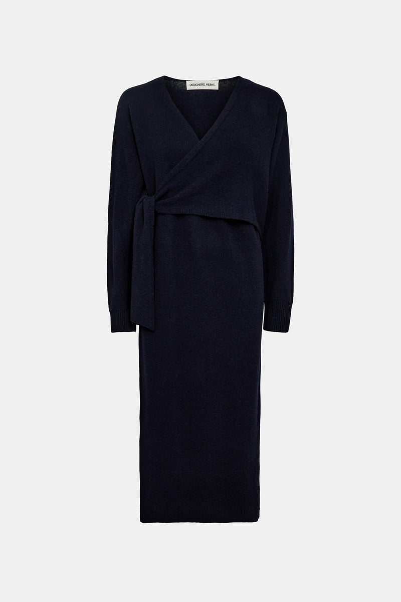 Carmen Wrap Dress midnight blue