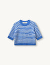 Verona brushed Tee blue/cream