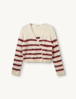 Verona brushed Jacket cream/burgundy