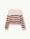 Verona brushed Jacket cream/burgundy