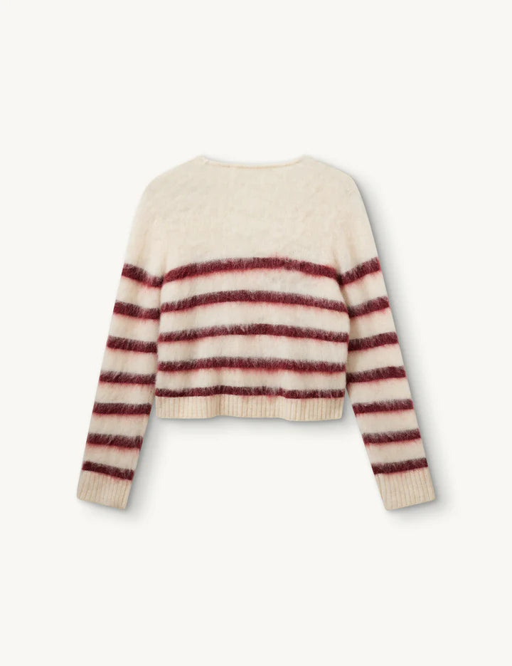 Verona brushed Jacket cream/burgundy