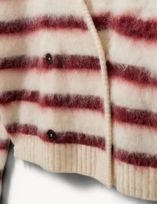 Verona brushed Jacket cream/burgundy