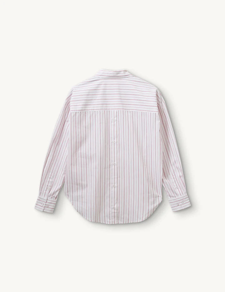 Ray overesized Shirt white/red