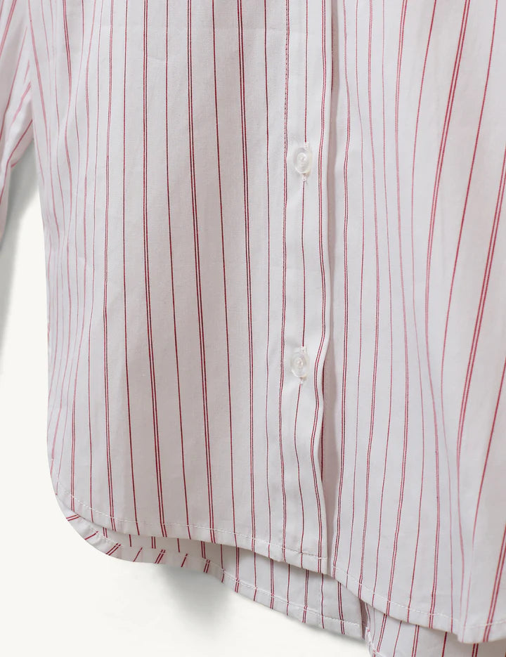 Ray overesized Shirt white/red