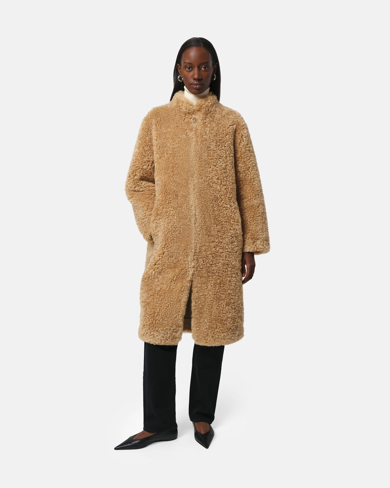 Jude Bouclette Coat camel