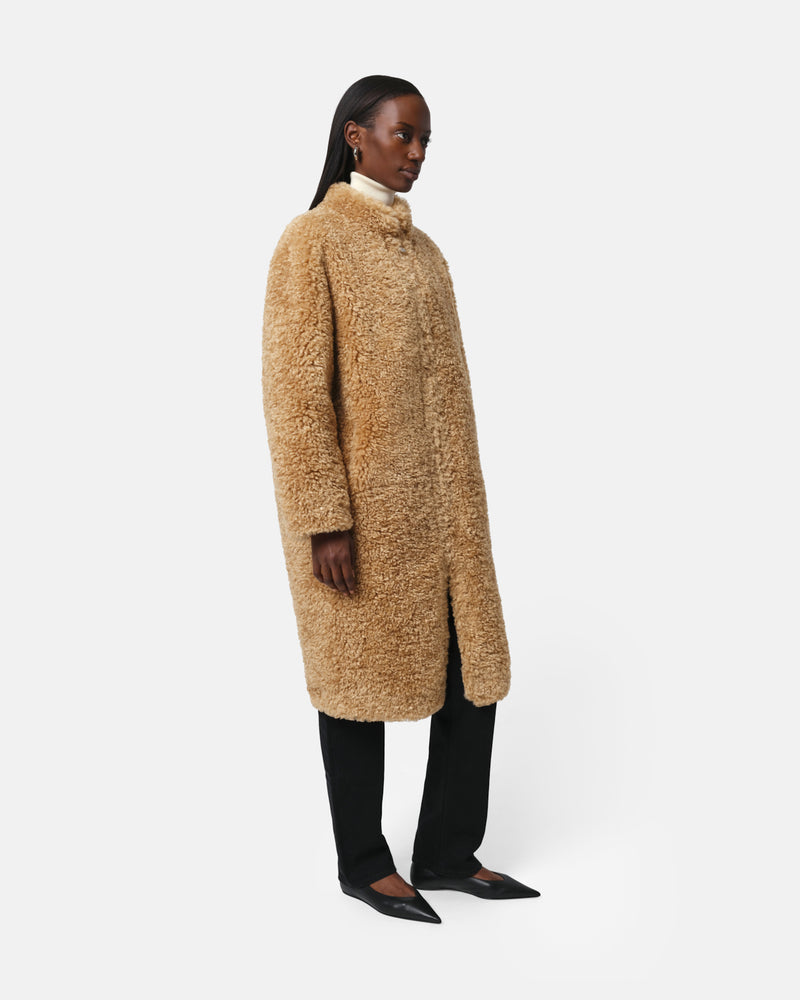 Jude Bouclette Coat camel