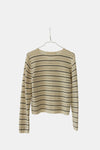 Taliana stripe Cardigan cream/black