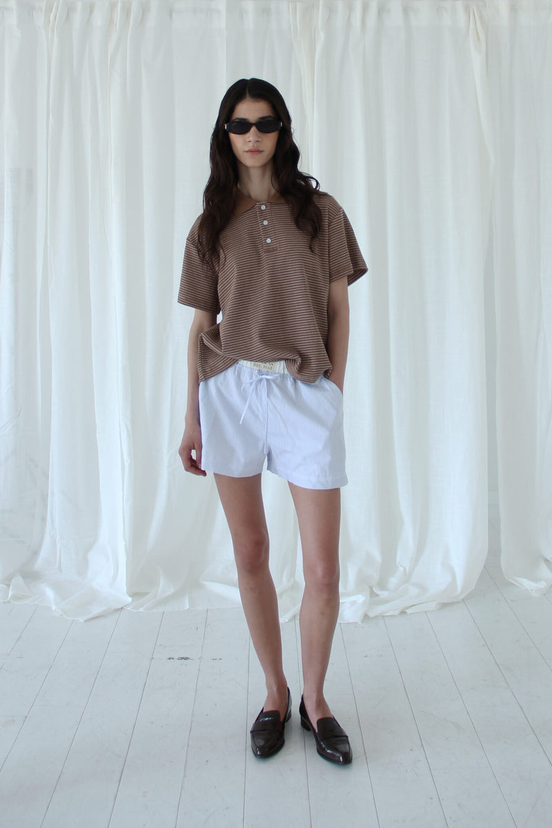 Sacha Polo Shirt brown/cream