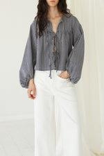 Leonora Blouse black/white check