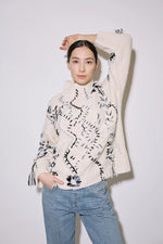 Zopfpullover Flower grey