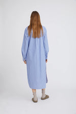 Sunday Shirt Dress blue stripe