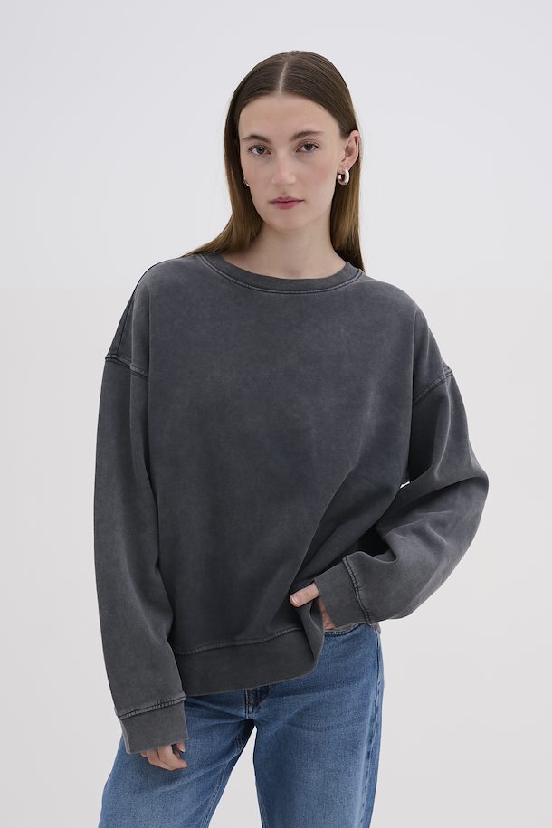 Diego Sweater dark grey random wash