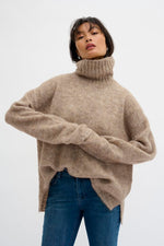 The KNIT Rollneck dune melange