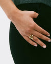 Infinity Knot Ring L gold
