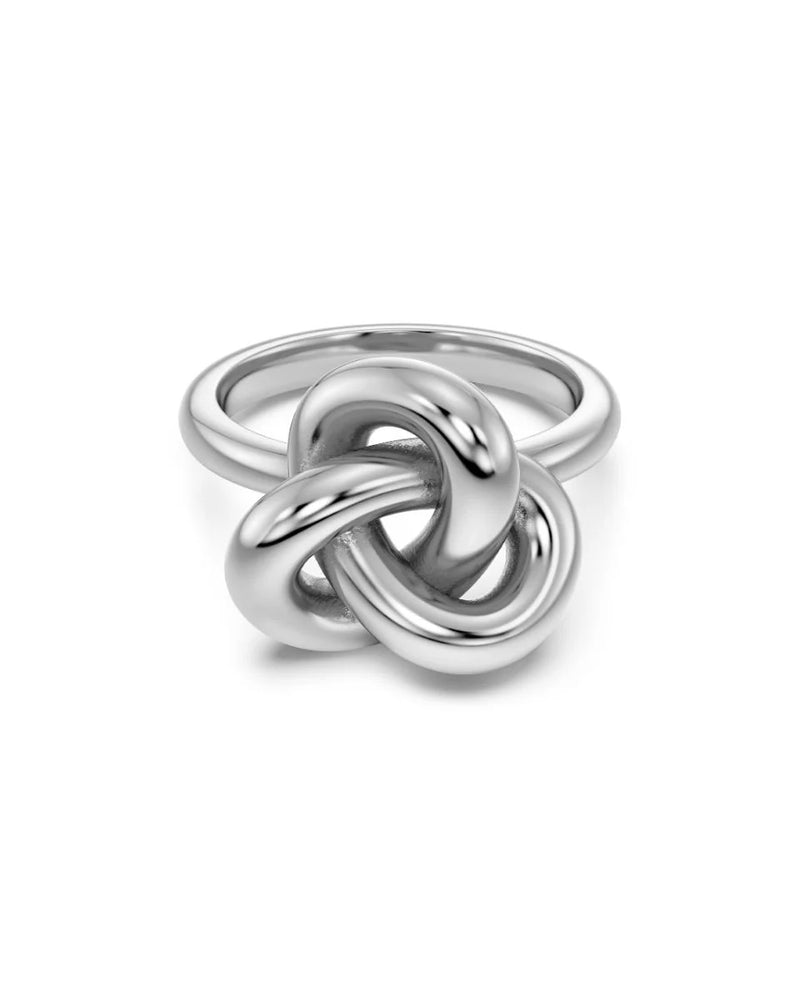 Infinity Knot Ring L steel