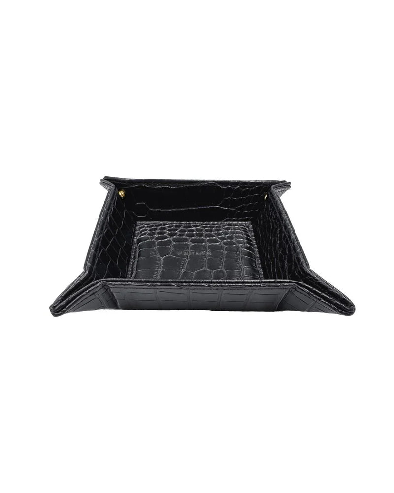 Jewellery Tray S black croco